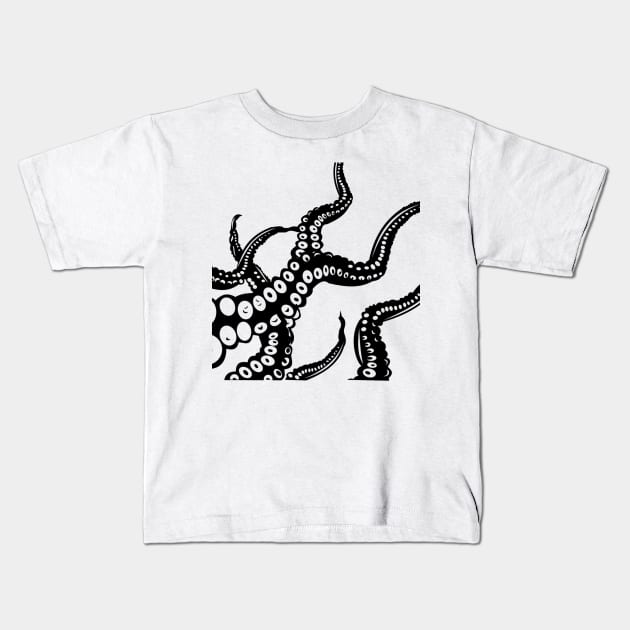 Monster Tentacles Kids T-Shirt by CreatingChaos